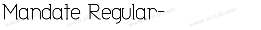 Mandate Regular字体转换